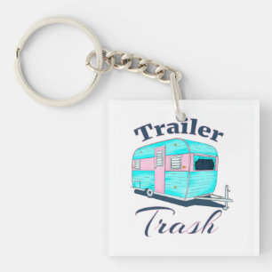 Funny Trailer Trash RV Camping Sleutelhanger