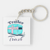 Funny Trailer Trash RV Camping Sleutelhanger (Achterkant)