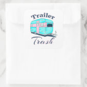 Funny Trailer Trash RV Camping Vierkante Sticker (Tas)