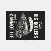 Funny Train Big Boilers Steam Locomotive Freight  Fleece Deken (Voorkant (Horizontaal))
