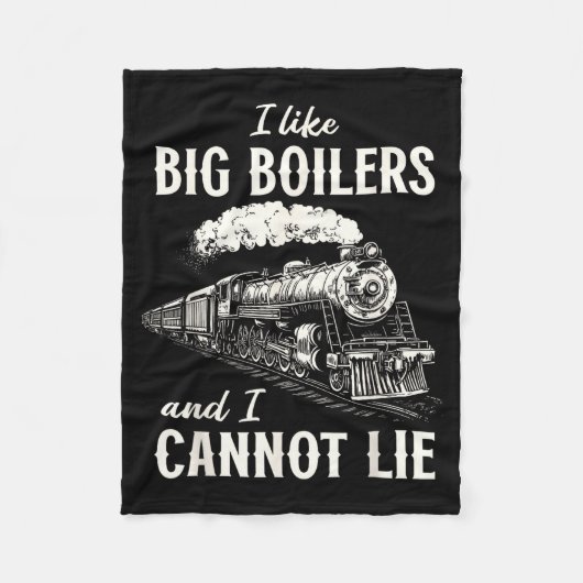 Funny Train Big Boilers Steam Locomotive Freight  Fleece Deken (Voorkant)
