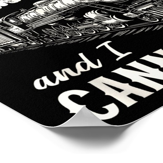 Funny Train Big Boilers Steam Locomotive Freight  Poster (Hoek)