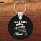 Funny Train Big Boilers Steam Locomotive Freight Sleutelhanger (Voorkant)