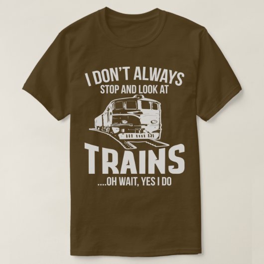 Funny Train Conductor Train Watching Gift 18 T-shirt (Design voorkant)