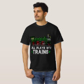 Funny Train For Trains Lovers Men Train Engine Dri T-shirt (Voorkant volledig)