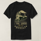Funny Train Model Railway Cool Trains Hobby Steam T-shirt (Design voorkant)