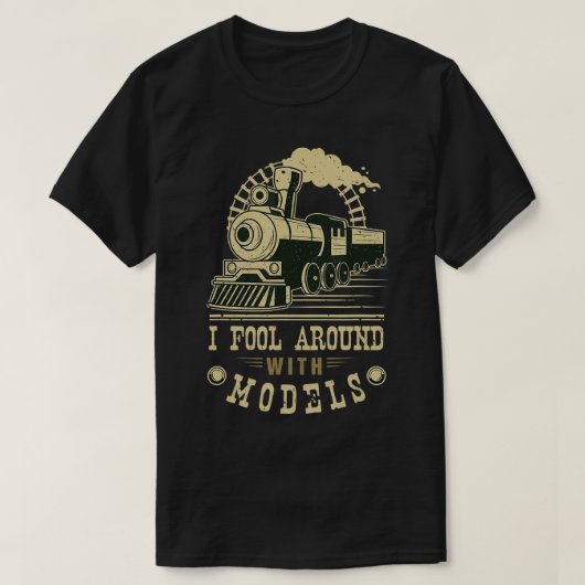 Funny Train Model Railway Cool Trains Hobby Steam T-shirt (Design voorkant)