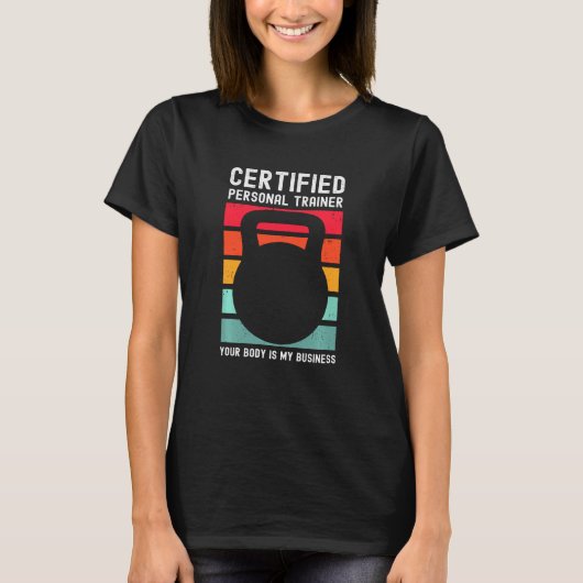 Funny Trainer Fitness Certified Personal Trainer T-shirt (Voorkant)