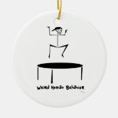Funny Trampoline kerstversiering Keramisch Ornament (Voorkant)