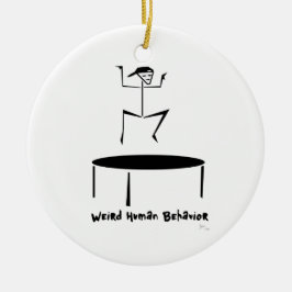 Funny Trampoline kerstversiering Keramisch Ornament
