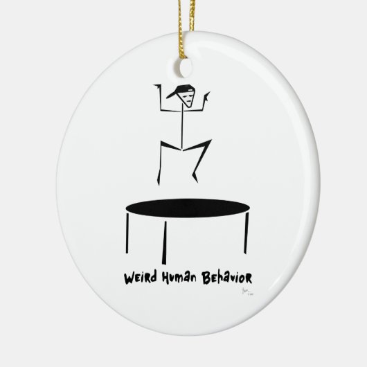 Funny Trampoline kerstversiering Keramisch Ornament (Links)