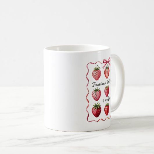 Funny Transitional Kindergarten Is My Jam Strawber Koffiemok (Voorkant rechts)