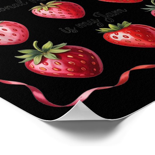 Funny Transitional Kindergarten Is My Jam Strawber Poster (Hoek)