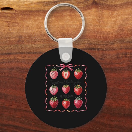 Funny Transitional Kindergarten Is My Jam Strawber Sleutelhanger (Voorkant)