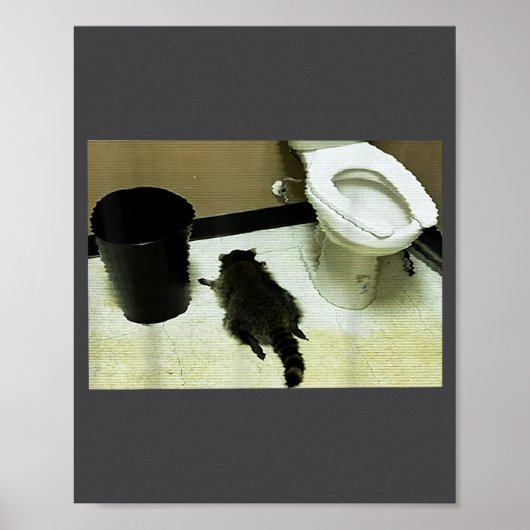 Funny Trashed Panda Drunk Racoon  Poster (Voorkant)