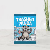 Funny Trashed Panda Raccoon Gets Drunk 1ff512797a7 Kaart (Voorkant)