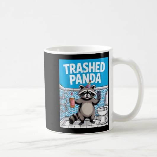 Funny Trashed Panda Raccoon Gets Drunk 1ff512797a7 Koffiemok (Rechts)