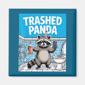 Funny Trashed Panda Raccoon Gets Drunk 1ff512797a7 Magneet (Voorkant)