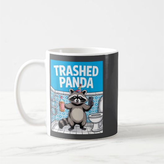 Funny Trashed Panda Raccoon Gets Drunk  Koffiemok (Links)