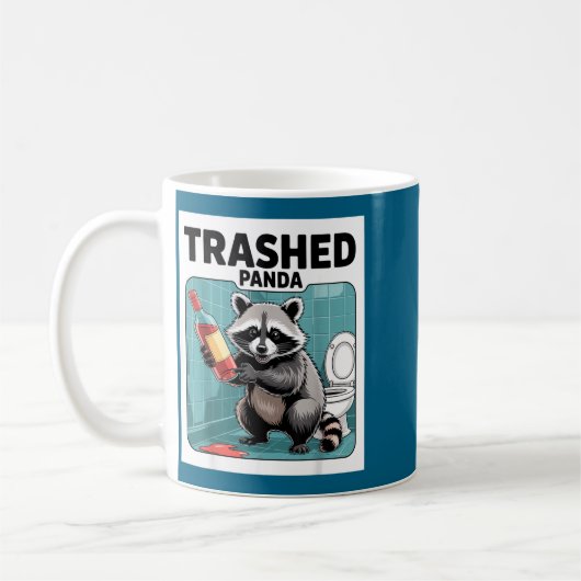 Funny Trashed Panda Raccoon Gets Drunk  Koffiemok (Links)