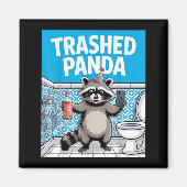 Funny Trashed Panda Raccoon Gets Drunk  Magneet (Voorkant)