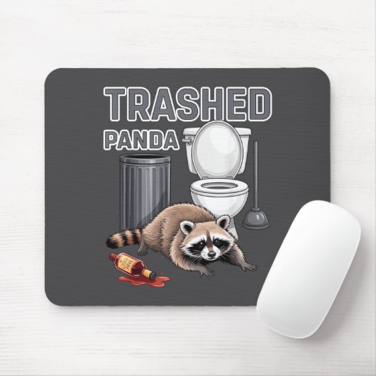 Funny Trashed Panda Raccoon Gets Drunk  Muismat (Met muis)