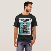 Funny Trashed Panda Raccoon Gets Drunk  T-shirt (Voorkant volledig)