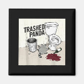 Funny Trashed Panda Racoon Gets Drunk  Magneet (Voorkant)