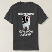 Funny Trauma Llama Alpaca Your Wound EMT Medic EMS T-shirt (Design voorkant)