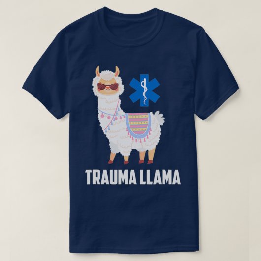 Funny Trauma Llama Emt Er Nurse First Responder Ga T-shirt (Design voorkant)
