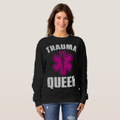 Funny Trauma Queen Art voor Paramedische vrouwen E Trui (Voorkant volledig)