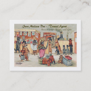 Funny Travel Agent of Tour Operator- Two Sided Visitekaartje