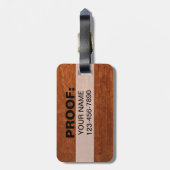 Funny Travel Baggage Claim | Niet Yours Rustic Bagagelabel (Achterkant verticaal)