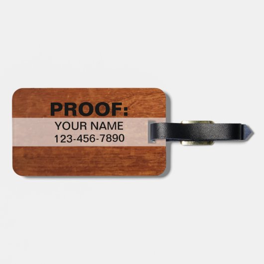 Funny Travel Baggage Claim | Niet Yours Rustic Bagagelabel (Achterkant horizontaal)