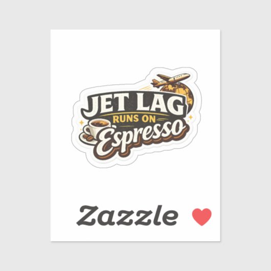  Funny Travel Coffee Lover Hat Sticker (Vel)
