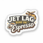  Funny Travel Coffee Lover Hat Sticker (Voorkant)