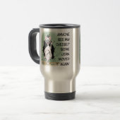 Funny Travel Mugs: Cheese Hunt Reisbeker (Voorkant links)