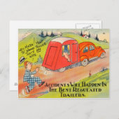 Funny Travel RV Camping Camper Cartoon Briefkaart (Voorkant / Achterkant)