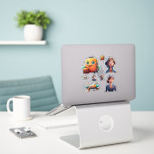 Funny Travel Sticker Collectie - Eigenzinnig perso (Laptop op bureau)