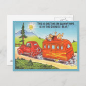 Funny Travel Trailer RV Camping Camper Cartoon Briefkaart (Voorkant / Achterkant)