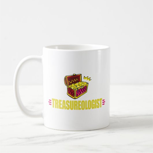 Funny Treasure Hunting Koffiemok (Links)