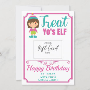 Funny Treat Yo'sELF Birthday Gift Kaart Holder