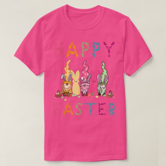 Funny Tree Bunny Gnome Ears Hunt Eggs Spring Happy T-shirt (Design voorkant)