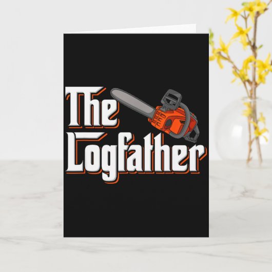 Funny Tree Care I Arborist Forest Chainsaw Kaart (Gele Bloem)