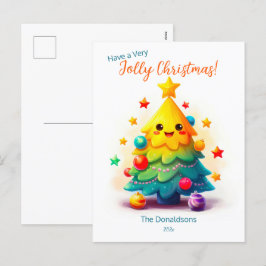 Funny Tree Christmas Briefkaart