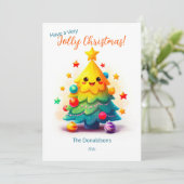 Funny Tree Christmas Kaart (Staand voorkant)