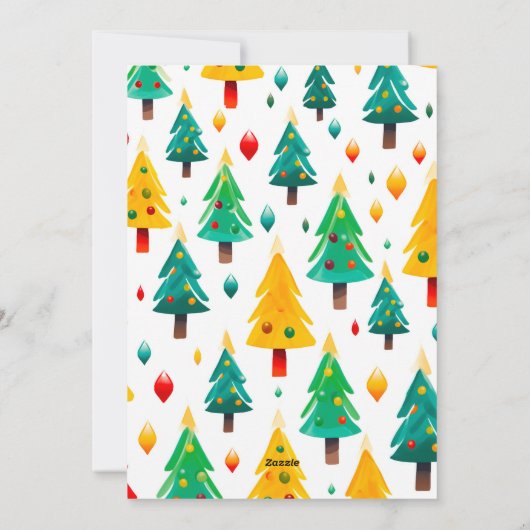 Funny Tree Christmas Kaart (Achterkant)