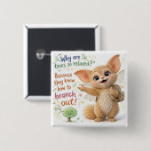 Funny Tree Dad Joke Vierkante Button 5,1 Cm (Voorkant /achterkant)