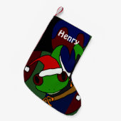 Funny Tree Frog Art kerststop Kleine Kerstsok (Voorkant (Hangend))