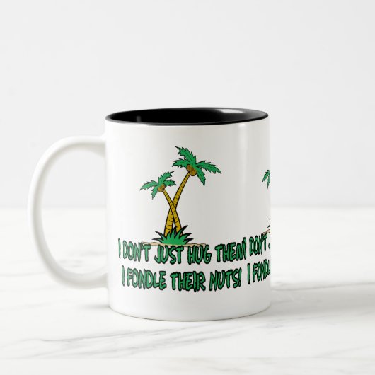 Funny tree hugger tweekleurige koffiemok (Links)